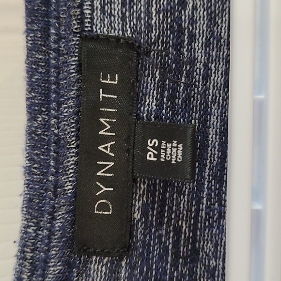 Small, Dynamite, Blue long sleeve casual top. Half zipper front. - Picture 2 of 7